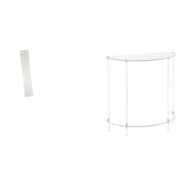 Imagem de Whtkoph Abajur de Chão de Papel para Sala de Estar com Mesa Lateral de Acrílico para Espaços Pequenos, Capa para Luminária de Chão E