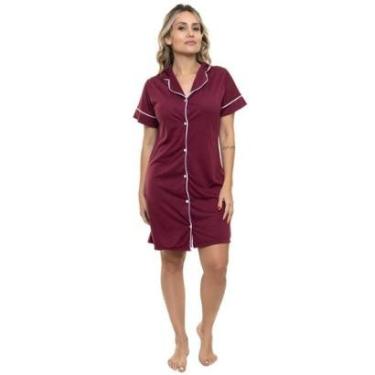 Imagem de Camisola Americana Curta Sepie 810 Vermelho-Feminino