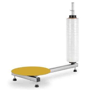 Imagem de Banco de embrulho manual de filme elástico com toca-discos de metal para rolos de filme de 30 a 50 cm, máquina de embalagem manual de paletes para embalagens de pequenas empresas, envio e