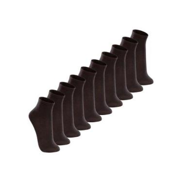 Imagem de Kit com 10 Pares de Meias Cano Médio Lupo 4200-088, Preto