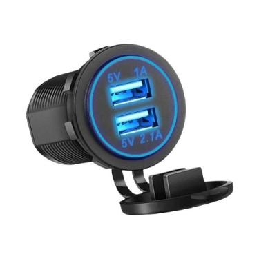 Imagem de Carregador De Carro Dual USB 5V 3.1A 12V Adaptador De Energia À Prova 