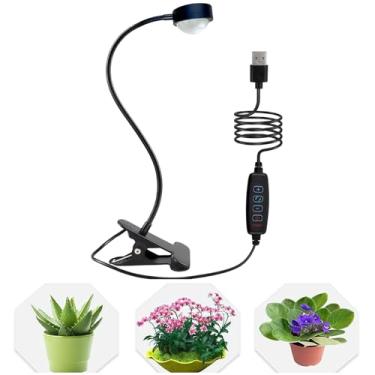 Imagem de Luz De Cultivo Para Plantas | Luz LED De Espectro Completo Alimentada Por USB - Lâmpada Ajustável para Plantas,Destinado a Casa, Quarto, Estufa, Tenda, Mesa, Prateleira e Vaso
