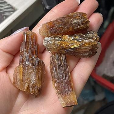 Imagem de Cristal natural áspero amarelo âmbar calcita pedra crua cristal coleção de pedras preciosas espécimes pedra decoração de casa (cor: Nº 77)