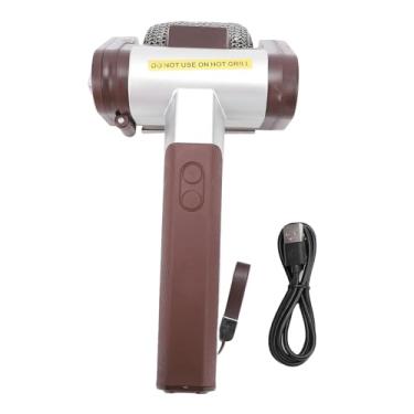 Imagem de Generic Escova Giratória para Churrasqueira, Limpador Elétrico Recarregável Sem Fio para Churrasqueira Com Rolo de Aço Inoxidável de 350 RPM e Luz LED, para Entusiastas Churrasco (Marrom)