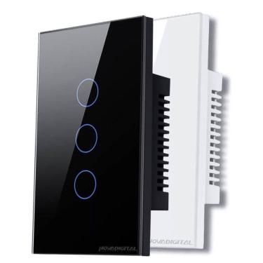 Imagem de Interruptor Inteligente Touch Wifi 3-Botoes
