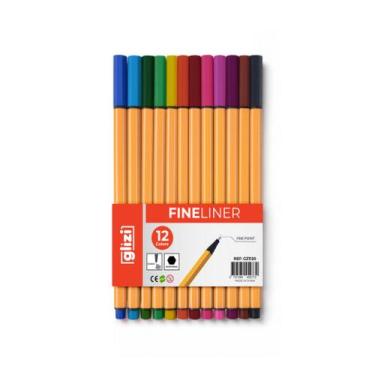 Imagem de kit 12/24 Canetas Coloridas Fine Line Ponta Fina 0.4 mm 1ª Linha Kit:1