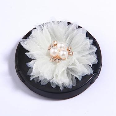 Imagem de NevStp 10 peças de flores artificiais de chiffon rosa camélia para decoração de vestido de convite de casamento, 22