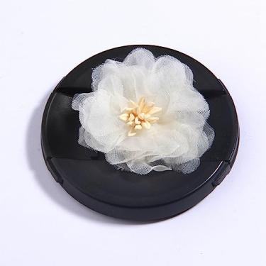 Imagem de NevStp 10 peças de flores artificiais de chiffon rosa camélia para decoração de vestido de convite de casamento, 17