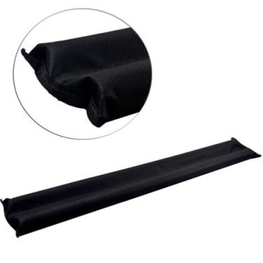 Imagem de Protetor Veda Porta Duplo 80 cm Vedação contra Correntes de Ar Contra Bichos Previne Insetos Veda Fresta Bloqueia Poeira Isolamento Acústico Tecido veda Portas para Casa Premium (1, preto, 80 cm)