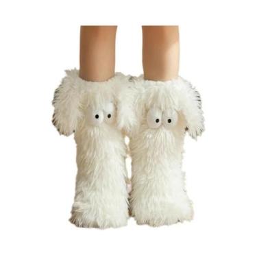 Imagem de Meias De Crochê 3D De Pelúcia Fofas Com Desenhos Animados, Quentes, Pa