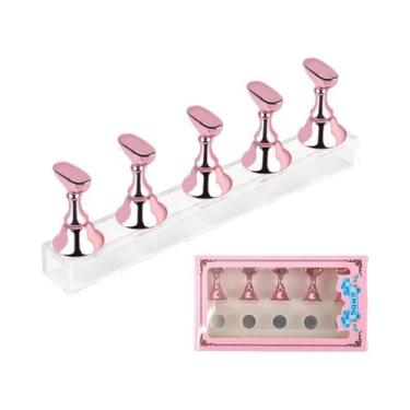 Imagem de Suporte Magnético Para Unhas - 5 Peças, Expositor De Pontas De Unhas A
