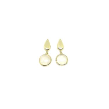 Imagem de Brinco Folheado Ouro 18K 100% Anti Alérgico Madrepérola,