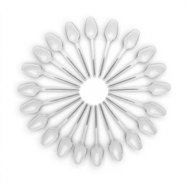 Imagem de Kit 300 Mini Colher Transparente Acrílico 8Cm Descartável - Aidan