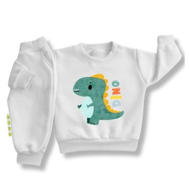 Imagem de Conjunto de Moletom Infantil Flanelado de Frio Unissex Roupa de Invern