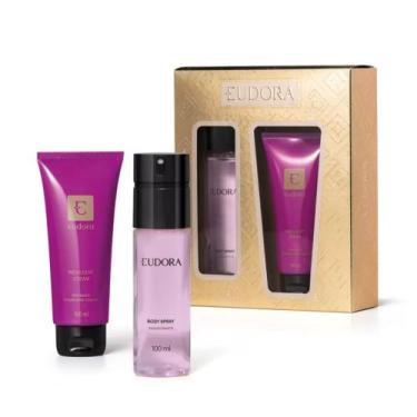 Imagem de Kit Eudora Roxo: Creme Corporal 100ml + Body Spray 100ml