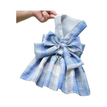 Imagem de Coleira Peitoral Xadrez Para Pets: Colete Confortável Para Cães E Gato