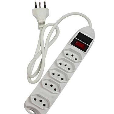 Imagem de Regua Extensão Filtro de Linha 5tomadas Fusivel e Chave 3p 0,7m - BEST