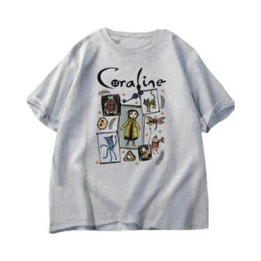 Imagem de Camiseta De Halloween Coraline Assustadora Para Mulheres E Homens, Vin
