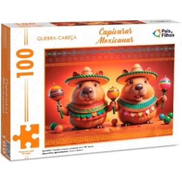 Imagem de Pais & Filhos - Quebra-Cabeça, 100 Peças, Capivaras Mexicanas