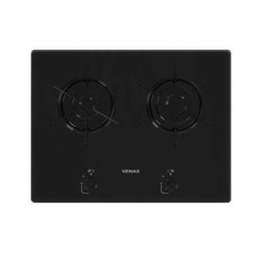 Imagem de Cooktop Linear 2 Bocas Venax Arena Preto Gas Glp, Bivolt