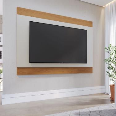 Imagem de Painel para TV até 75 Polegadas Nilo Sala de Estar Off White Matte Freijó Colibri