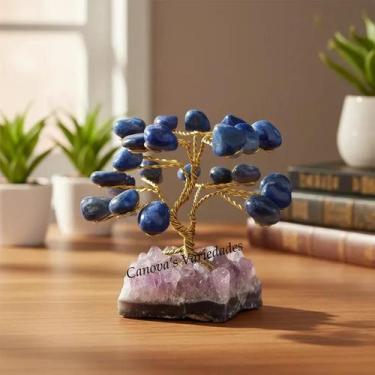 Imagem de Mini Arvore Com Pedra Natural Base Ametista Enfeite Energia - Artesana