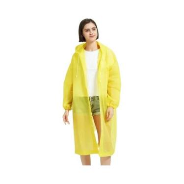 Imagem de Capa de Chuva Unissex 3 em 1 à Prova d'Água com Capuz - Jaqueta Longa 