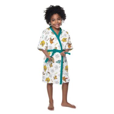 Imagem de Roupão Infantil Menino Lepper Estampado Dinossauro Quimono Felpudo, Di