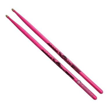 Imagem de Baqueta Spanking Luminosa Tamanho 7A com Ponta de Madeira - Rosa