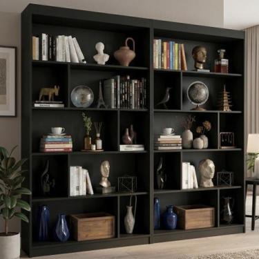 Imagem de Kit 2 Estantes Multiuso de Livros 120CMX181CM Home Office Yescasa Pret