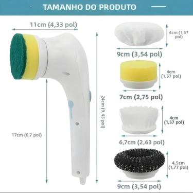 Imagem de Escova De Limpeza Elétrica Multifuncional Homefish 5 Em 1 Ferramenta D