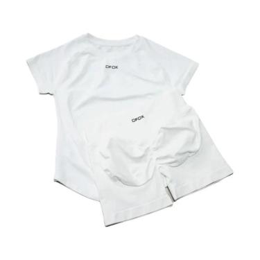 Imagem de Conjunto Esportivo Feminino De Secagem Rápida Sem Costura 2 Peças: Top