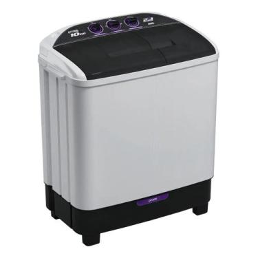 Imagem de Máquina De Lavar Twin Tub Praxis 10kg 2 Em 1 Branca 127v Branco