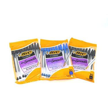 Imagem de Bic Caneta esferográfica média Cristal STIC (30 unidades, preto/azul)