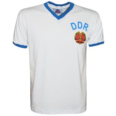 Imagem de Camisa ddr Alemanha Oriental 1974 Liga Retrô Branca