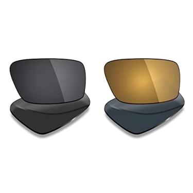 Imagem de 2 pares de lentes polarizadas de substituição da Mryok para óculos de sol Oakley Twitch – Opções