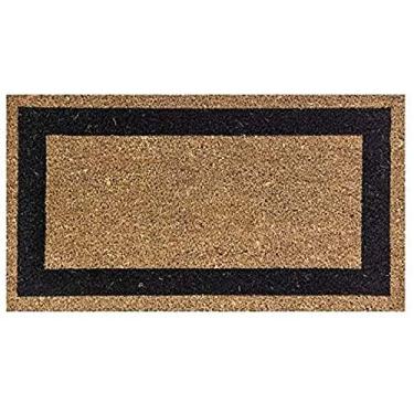 Imagem de Capacho Fibra de Coco 33cmx60cm Colorful Bella Casa Retângular Preto