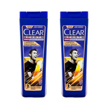 Imagem de Shampoo Clear Men Sports Limpeza Profunda Anticaspa Com Carvão Ativado