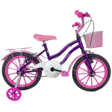 Imagem de Bicicleta Cissa Infantil 16 Passeio Retrô Feminina Violeta