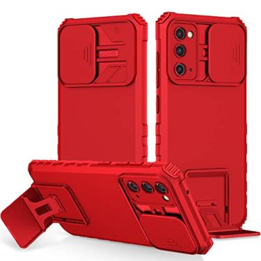 Imagem de Capa protetora fina para Samsung Galaxy S20 FE 5G com protetor de câmera PC rígido e TPU capa de telefone ultrafina anti-riscos para Samsung Galaxy S20 S 20 FE 4G (vermelho, Galaxy S20 FE 5G)