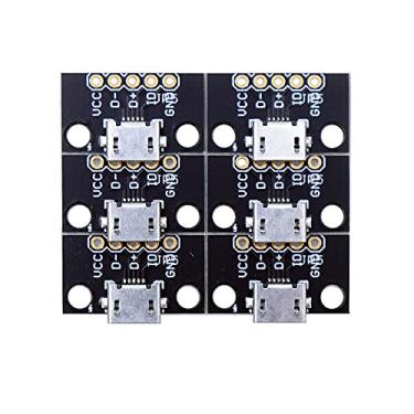 Imagem de Treedix Adaptador micro USB para DIP, conector fêmea de 5 pinos, conversor PCB, pinboard de 5 V, módulo de breakout para fonte de alimentação USB tipo "faça você mesmo"