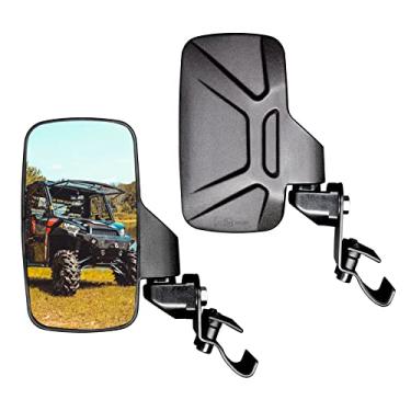 Imagem de SHEJISI Espelho lateral UTV, especialmente melhorado o comprimento da luminária direita, compatível com Polaris Ranger, Can-Am Defender