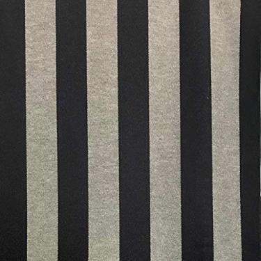 Imagem de Tecido Jacquard Preto e Crú Listrado 2.80 de Largura