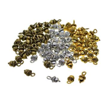 Imagem de yotijar Pacote com 90 pingentes de bolota de frutas de metal atacado para pulseira com pingentes