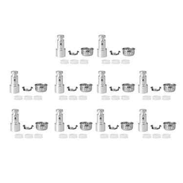Imagem de 10 conjuntos de panelas de press?o de substitui??o universal an¨¦is de veda??o de silicone juntas v¨¢lvula de b¨®ia selador conjunto de acess¨®rios de panela de press?o tampa anti-bloqueio suporte de
