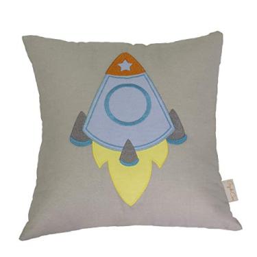 Imagem de Giz de Cor Confecções Almofada Foguete Cinza