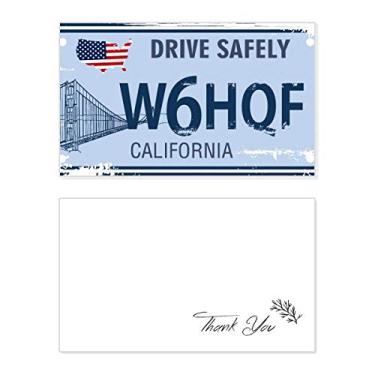 Imagem de Placa de licença EUA padrão americano cartão de agradecimento aniversário comemoração casamento agradecimento