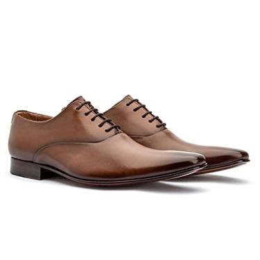 Imagem de Sapato Social Masculino Oxford Couro Cromo Whisky 327 Tamanho:39;Cor:Marrom;Gênero:Homem