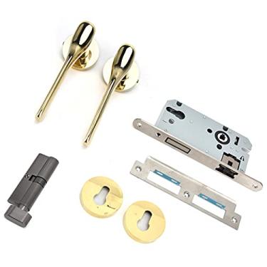 Imagem de Fechadura de Porta, Fechadura de Liga de Zinco Banheiro Escritório Fechadura Mecânica para Porta Interna do Quarto