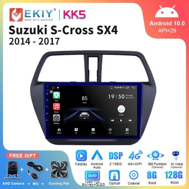 Imagem de Ekiy kk5 2 din android rádio automático para suzuki s-cross sx4 2014 2015 2016 2017 gps multimídia